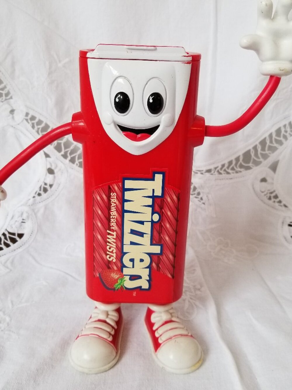 Twizzler Licorice Giggler Container EMPTY 1999 Strawberry Hershey Candy Vintage